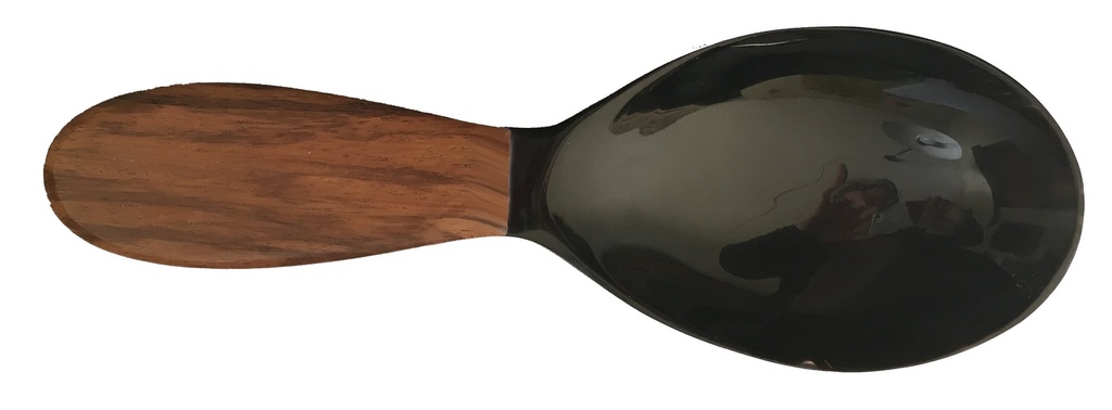 Cuillère à riz en corne de zébu - Modèle Corne et bois 
