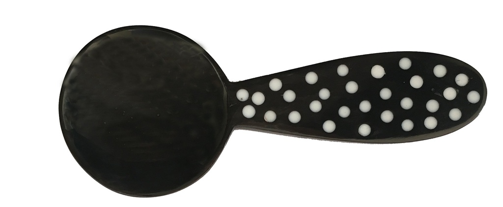 Cuillère à riz en corne de zébu - Modèle 19 à pois 