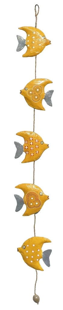 [PMSS-PT100P] Suspension en papier recyclé - Modèle 5 poissons tangs .webp