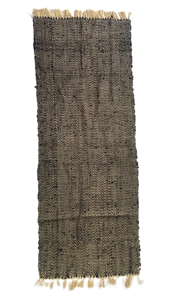 Tapis coton chaine raphia