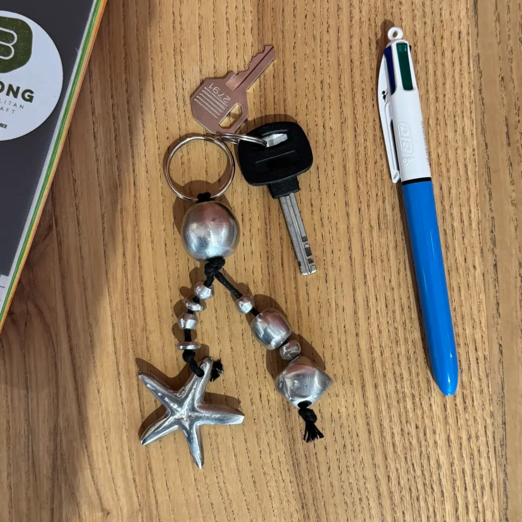 Porte clé en aluminium recyclé - Modèle Etoile 