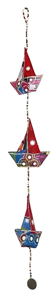 Suspension en papier recyclé - Modèle mini 3 voiliers 