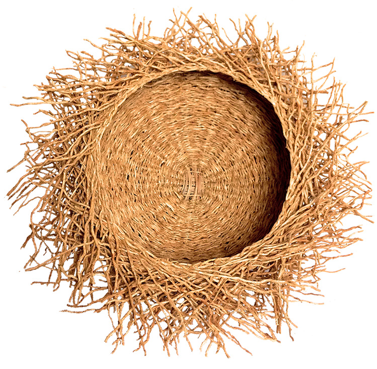 Nid en vetiver - Modèle classique L finition fibre naturelle - Env. 18 cm / 180 g
