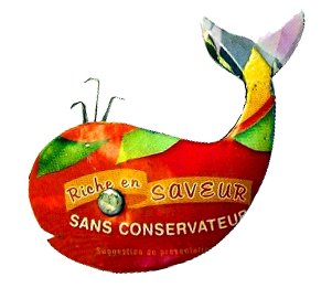 Magnet en canettes recyclées - Modèle Baleine 