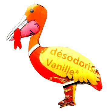 Magnet en canettes recyclées - Modèle Pelican 