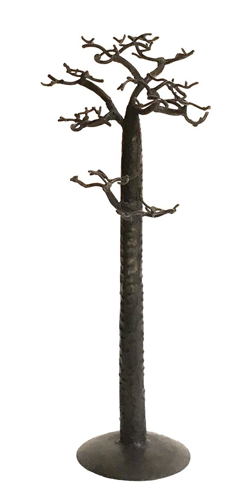 Porte bijoux en métal recyclé - Modèle Fanantenana finition tôle noire - Env. 35 cm / 0,1 g