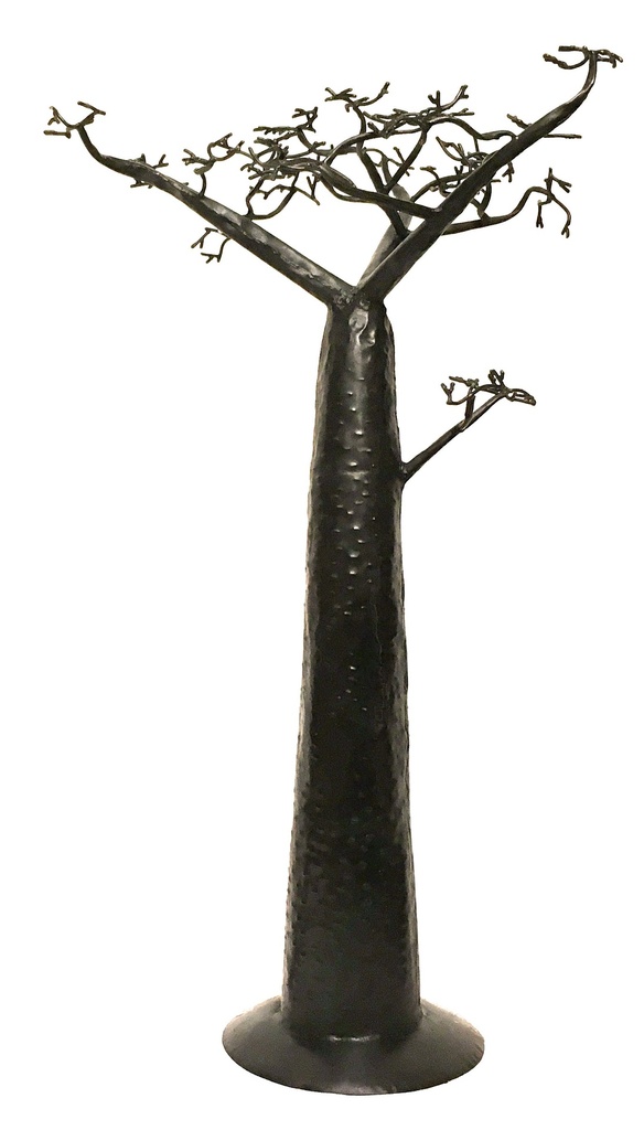 [FRPB-FN065F] Porte bijoux en métal recyclé - Modèle Fanantenana finition tôle noire - Env. 65 cm / 0,1 g