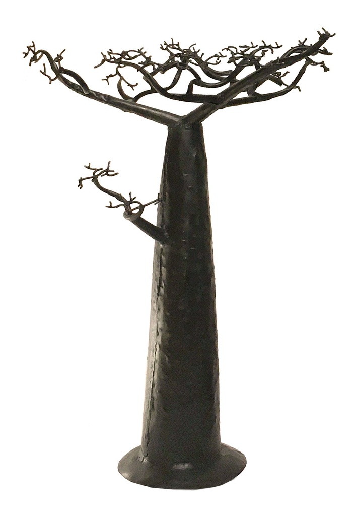 [FRPB-FN085F] Porte bijoux en métal recyclé - Modèle Fanantenana finition tôle noire - Env. 85 cm / 0,1 g