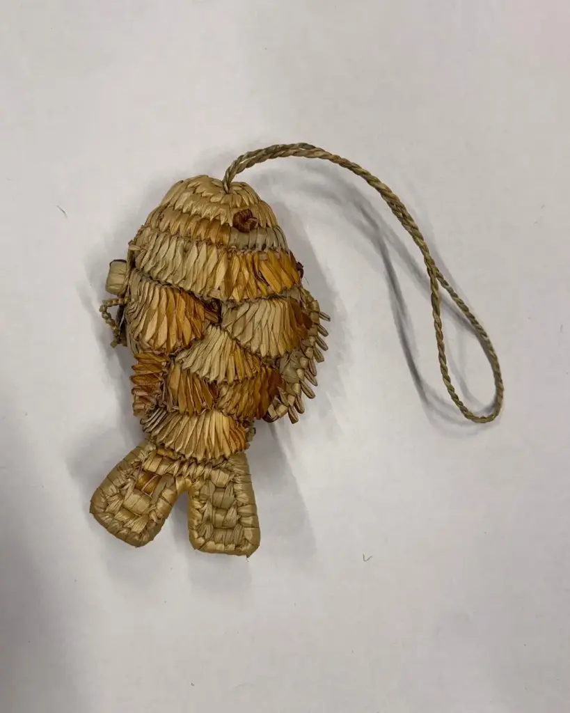 Boite décorative en jacinthe d'eau - modèle poisson PM - Env. 28/30cm