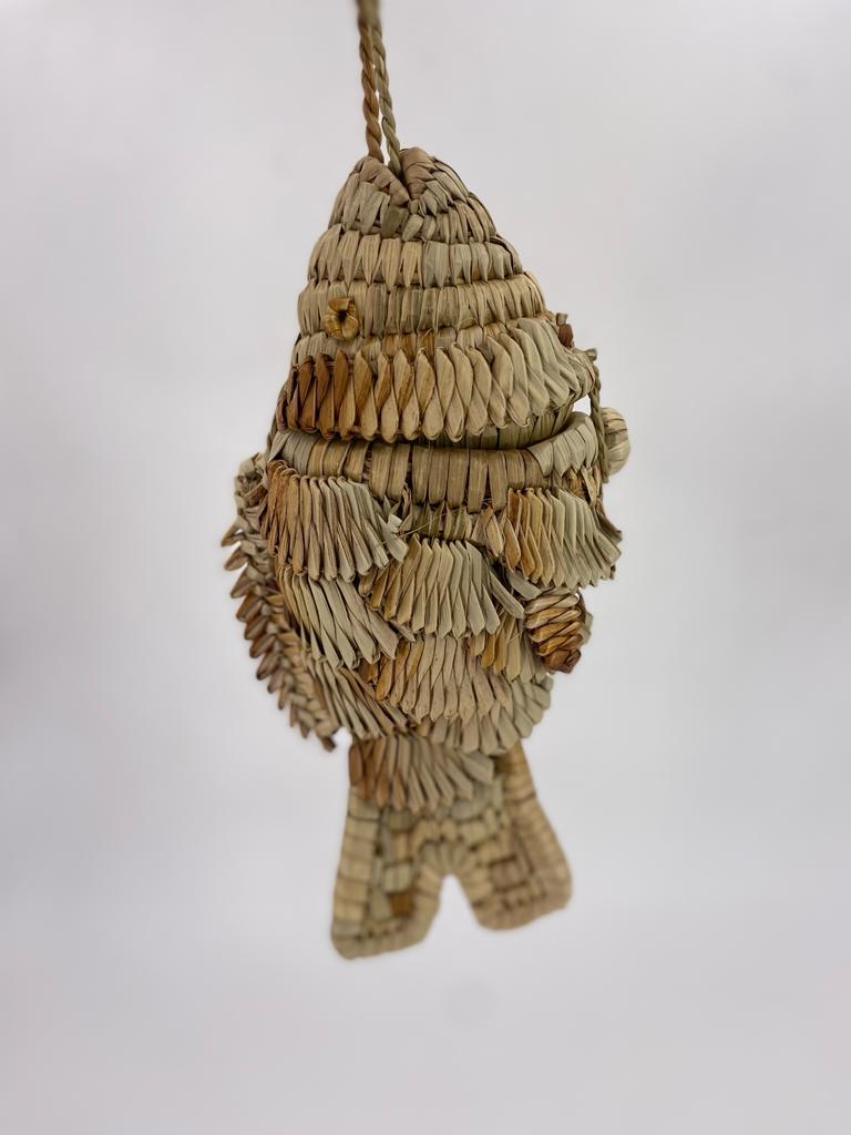 Boite décorative en jacinthe d'eau - modèle poisson PM