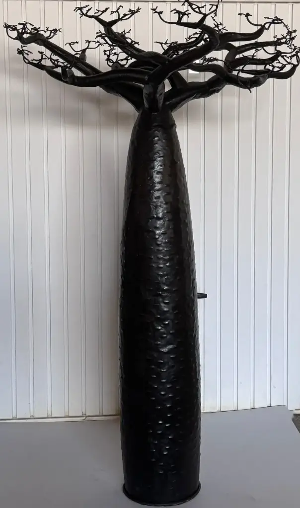Baobab en métal - Bombé noir - 180cm / 18kg