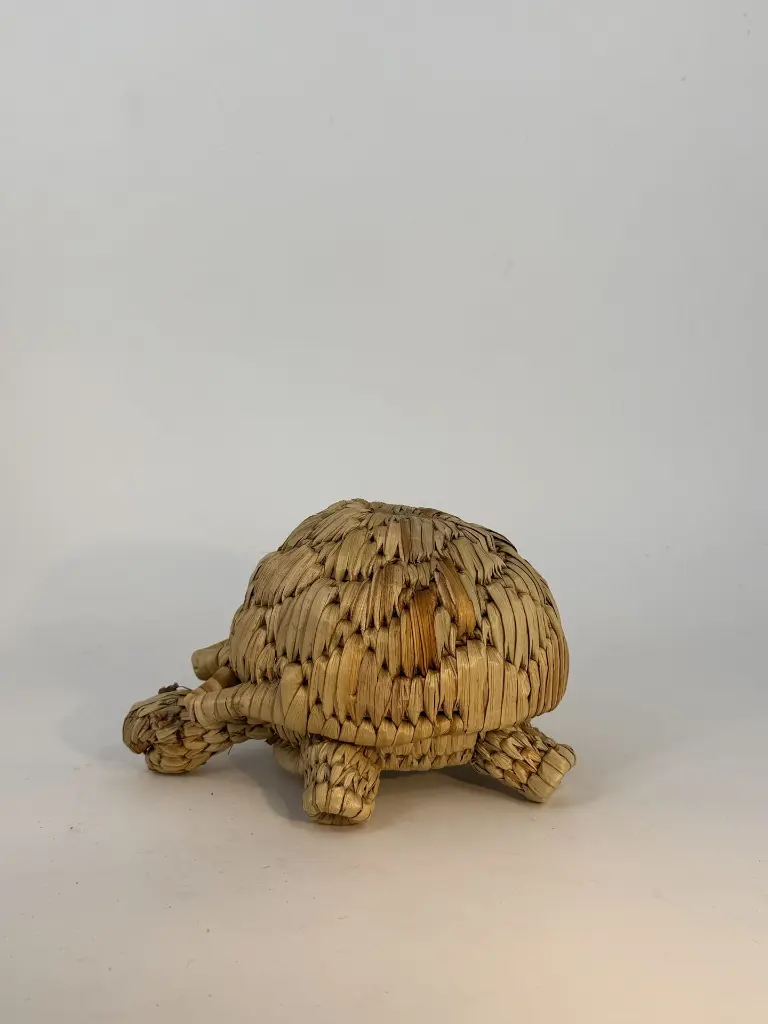 Boite décorative en jacinthe d'eau - Modèle tortue PM