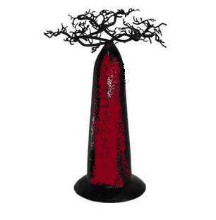 Porte bijoux en métal recyclé - Modèle Droit MM noir (copie)