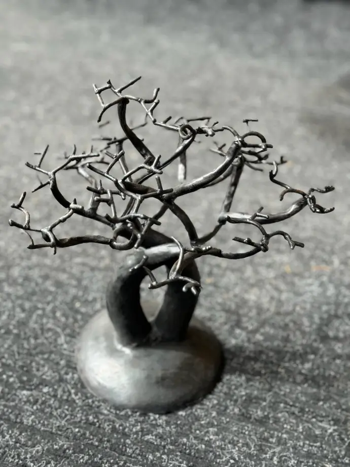 Arbre en métal recyclé - Modèle amoureux PM 