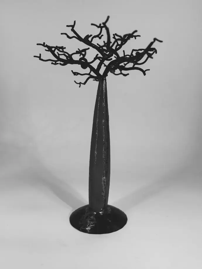 [FRBB-FF035F] Baobab en métal - Finfino 35 noir - 35cm / 450g