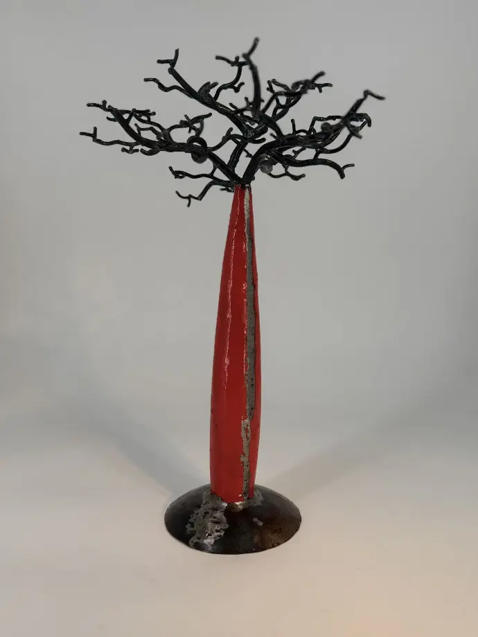 Baobab a poser en métal recyclé - Modèle Finfino 35 finition tôle brute
