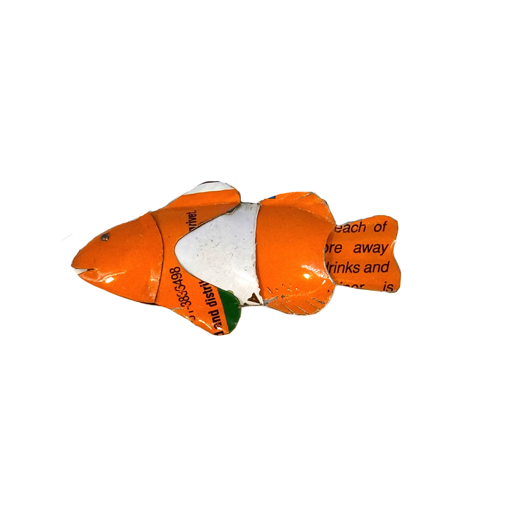 Magnet en canettes recyclées - Poisson clown