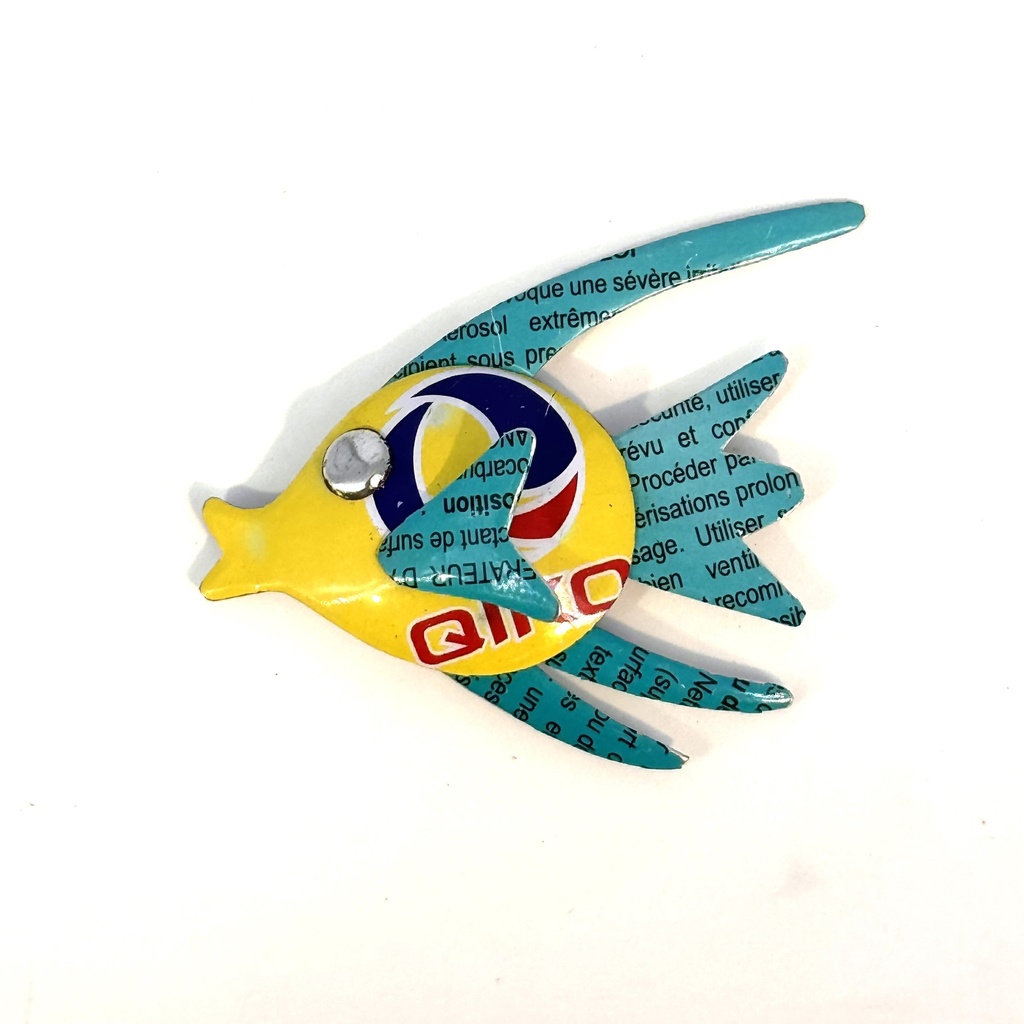 Magnet en canettes recyclées - Poisson éxotique