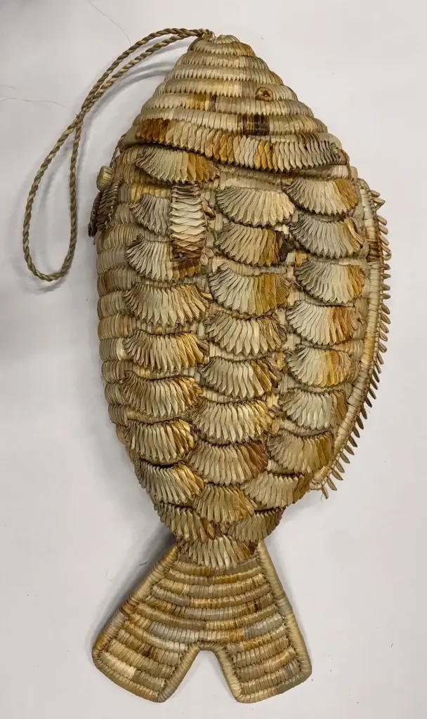 Boite décorative en jacinthe d'eau - Poisson géant - Env. 90/100 cm