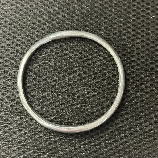 [ALBJ-BJ008A] Bijoux en aluminium recyclé - Bracelet jonc fermé finition alu brossé -  D 8 cm