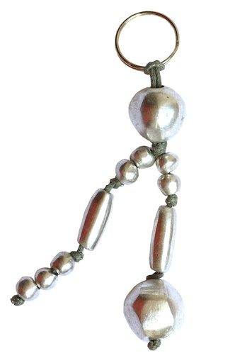 [ALPC-PE012A] Porte clé en aluminium recyclé - Modèle Perle 