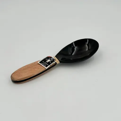 [CZCR-BS023C] Cuillère à riz en corne de zébu - Modèle Corne et bois 