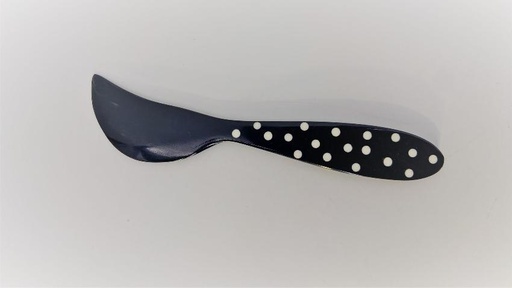 [CZTA-PP012C] Tartineur en corne de zébu - Modèle à pois finition poli & lustré - Env. 12 cm / 1 g