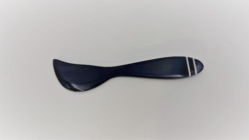 [CZTA-2B012C] Tartineur en corne de zébu - Modèle à 2 bandes finition poli & lustré - Env. 12 cm / 1 g