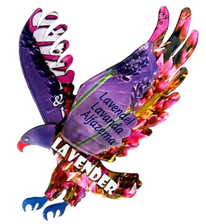 [KKMG-AI006V] Magnet en canettes recyclées - Modèle Aigle finition couleurs variées - Env. 5/6 cm / 10 g