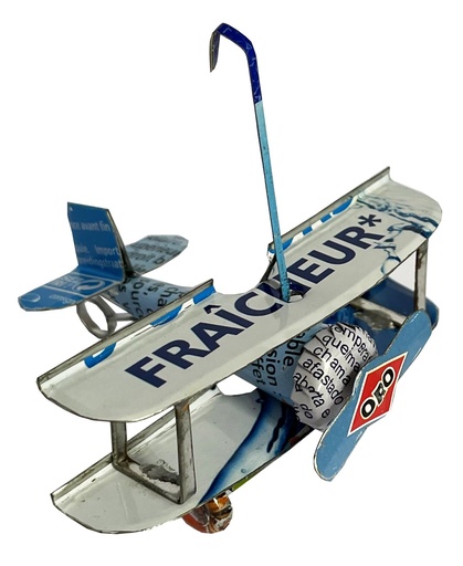 [KKSS-BP006V] Suspension en canettes recyclées - Modèle Avion biplan 
