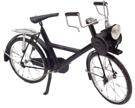 [KKMA-SX014P] Maquette en canettes recyclées - Modèle 2 roues Solex finition peinture acrylique - L env 14 cm / 15 g
