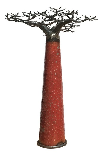[FRBB-FF050T] Baobab a poser en métal recyclé - Modèle Fin finition tôle brute - Env. 70 cm / 0,1 g