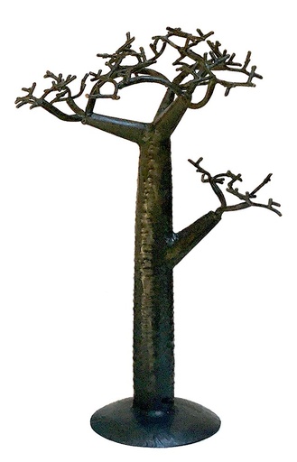 [FRPB-FN045F] Porte bijoux en métal recyclé - Modèle Fanantenana finition tôle noire - Env. 45 cm / 0,1 g