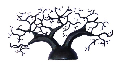 [FRPB-MR025F] Porte bijoux en métal recyclé - Modèle Mural finition tôle noire - Env. 25 cm / 0,1 g