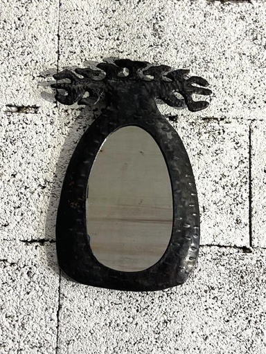 [FRMR-BT035F] Miroirs en métal recyclé - Modèle Baobab tronc PM noir 