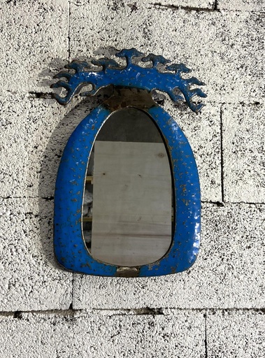 [FRMR-BT045T] Miroirs en métal recyclé - Modèle Baobab tronc MM finition tôle brute - h45 cm / 0,1 g