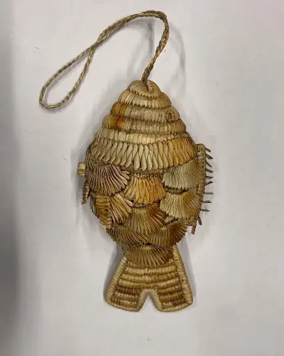 [JABD-PS038N] Boite décorative en jacinthe d'eau - modèle poisson MM