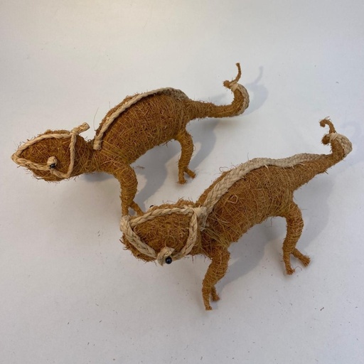 [VTAN-CM022N] Animal en vetiver - Modèle Caméléon finition fibre naturelle - 22 cm
