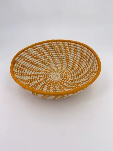 Corbeille 28 raphia - fibre naturelle sur jaune tounesol (copie)