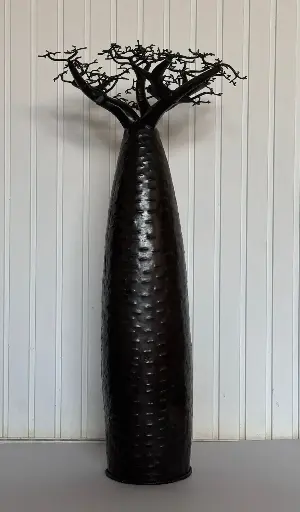 [FRBG-BM120F] Baobab en métal - Bombé noir - 120cm / 8kg