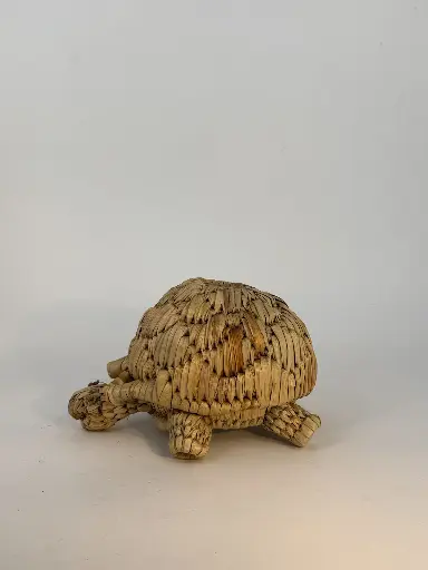 [JABD-TT022N] Boite décorative en jacinthe d'eau - Modèle tortue PM