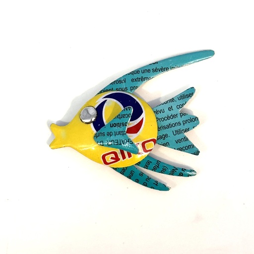[KKMG-PX006V] Magnet en canettes recyclées - Poisson éxotique