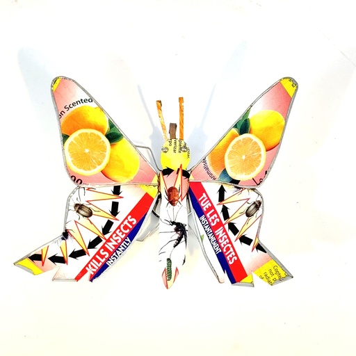 [KKMG-pM010V] Magnet en canettes recyclées - Modèle Papillon Machaon