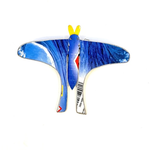 [KKMG-pC011V] Magnet en canettes recyclées - Modèle Papillon Comète femelle