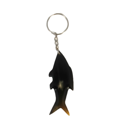 [CZPC-PS010C] Porte clé en corne de zébu - Modèle poisson